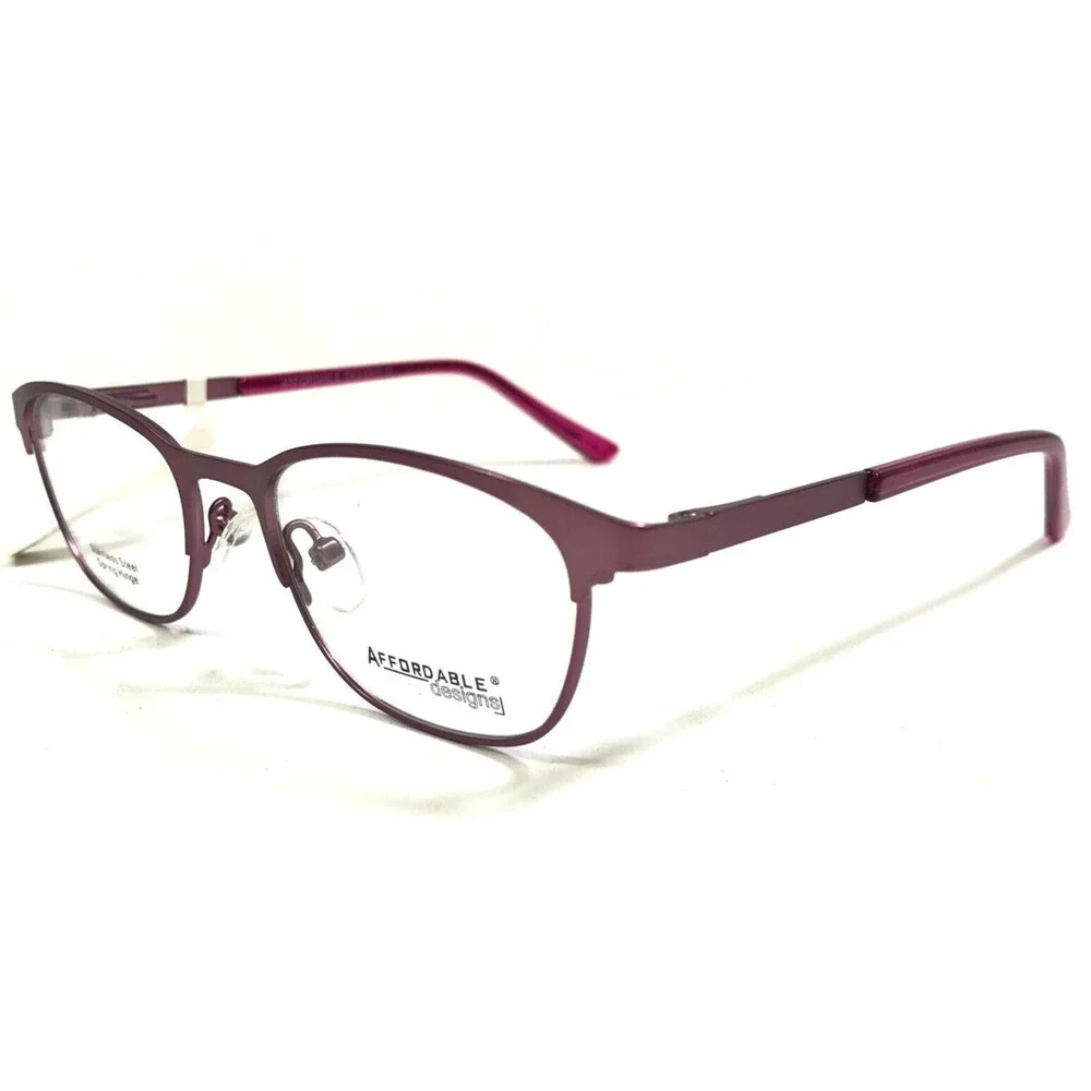 Affordable Designs Eyeglasses Frames NOELLE PINK Rectangular Full Rim 46-17-130